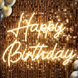 Dimmable Pink Birthday Neon Sign 18x12in LED Light Decoration