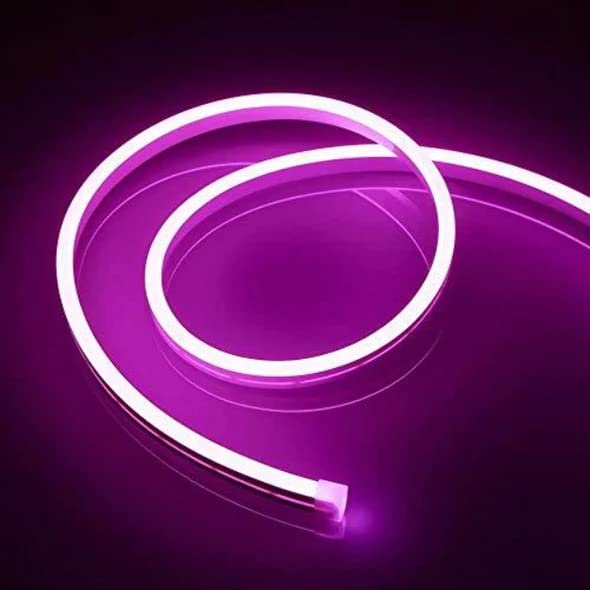 Purple Neon Rope Lights - 16.4ft, Flexible, Cuttable, Waterproof - Indoor Outdoor Decoration