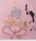 LED Ganesh Ji Neon Wall Light for Home Decor, Parties, and Shops