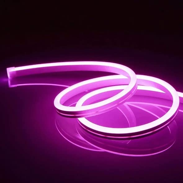 Purple Neon Rope Lights - 16.4ft, Flexible, Cuttable, Waterproof - Indoor Outdoor Decoration