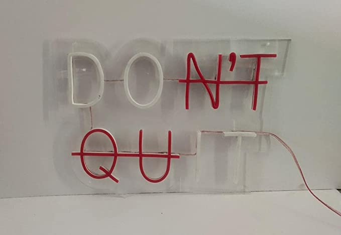 Motivational Neon LED Light (11 x 18 inches, Red)
