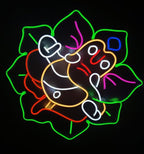 Ganesh Ji Neon LED Light (24x24 inches), Room & Mandir Decor