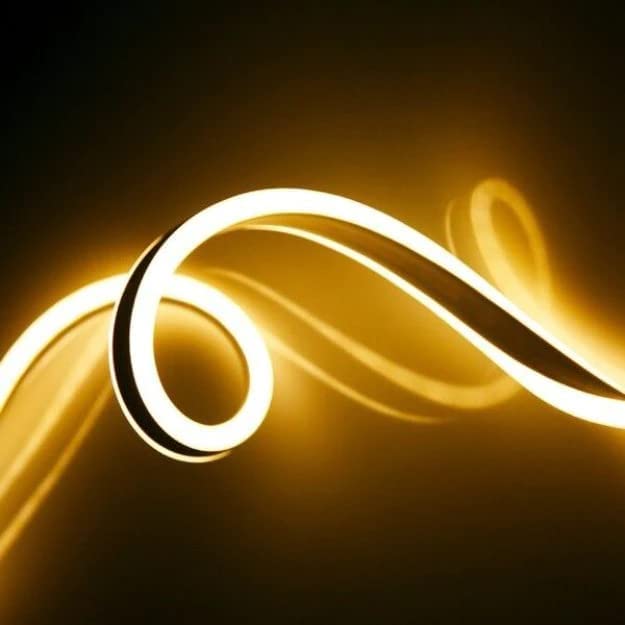 5m Waterproof LED Neon Strip Light - Customizable Name - Indoor/Outdoor/Gaming - Warm White