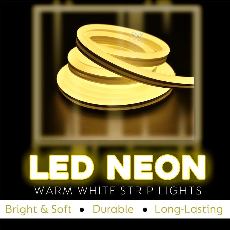 Waterproof LED Neon Strip Light - Customizable Name - Indoor/Outdoor - 3m - Warm White