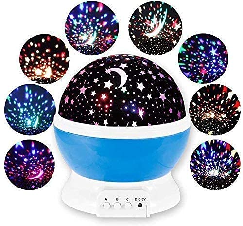 LED Galaxy Star Projector Night Light - USB Powered, Colorful Rotating Lamp for Bedroom, Kids, Home Decor - Assorted Colors
