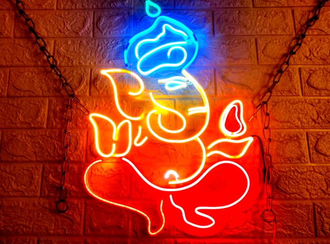 Neon LED Light - Ganesh Ji Design (18x24 inches)