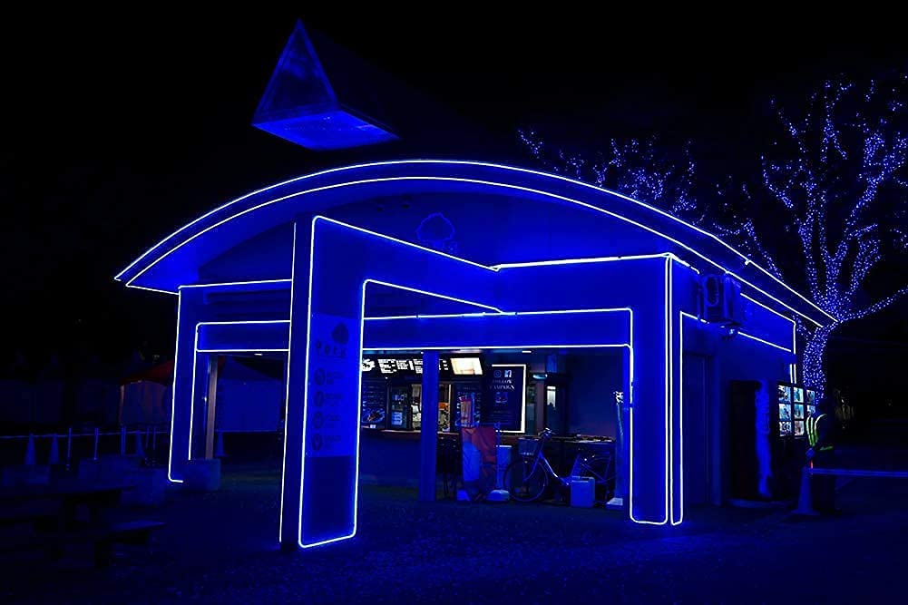 16.4ft Blue LED Neon Light Strip - Cuttable & Waterproof Rope for Indoor/Outdoor Decoration