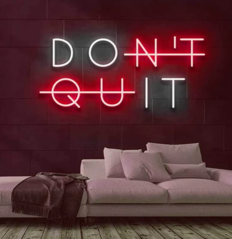 Motivational Neon LED Light (11 x 18 inches, Red)
