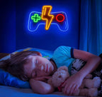 16x9 Inch Gaming LED Neon Sign - Wall Decor Gamepad - Cool Teen Boys Bedroom Decoration - Gamer Room Accessory
