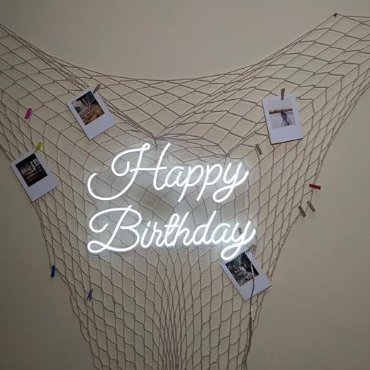 Colorful LED Neon Birthday Frame for Bedroom Decor, Wedding, Party - Party Home Decor Gift
