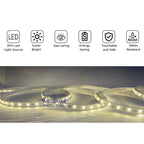 100m Waterproof LED Strip Light | Warm White, Indoor/Outdoor Use