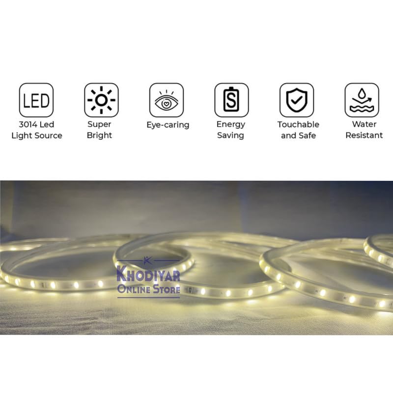100m Waterproof LED Strip Light | Warm White, Indoor/Outdoor Use