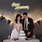 Anniversary LED Neon Sign - Bedroom Wall Decor, Wedding Party, Home Celebration, Unique Gift