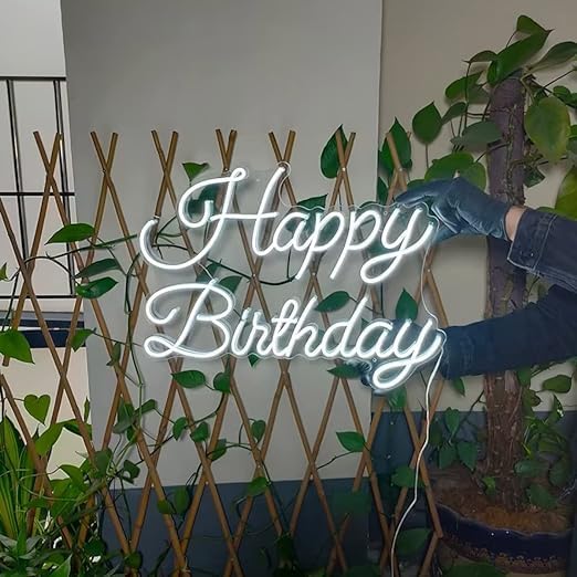 Colorful LED Neon Birthday Frame for Bedroom Decor, Wedding, Party - Party Home Decor Gift