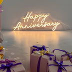 Anniversary Neon Sign | LED Night Light | Wedding Decor | Bar Room Decor (12" x 18" W/W)