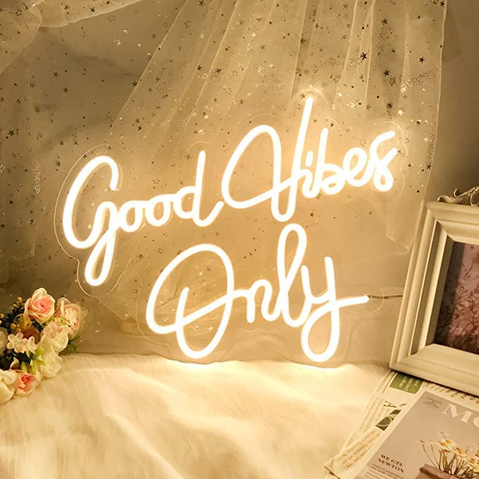 Vibrant LED Neon Sign - Home Decor - Wedding Party - Kids Room - Living Room - Bar - Pub - Hotel - Beach (18 x 12 In) - Warm White