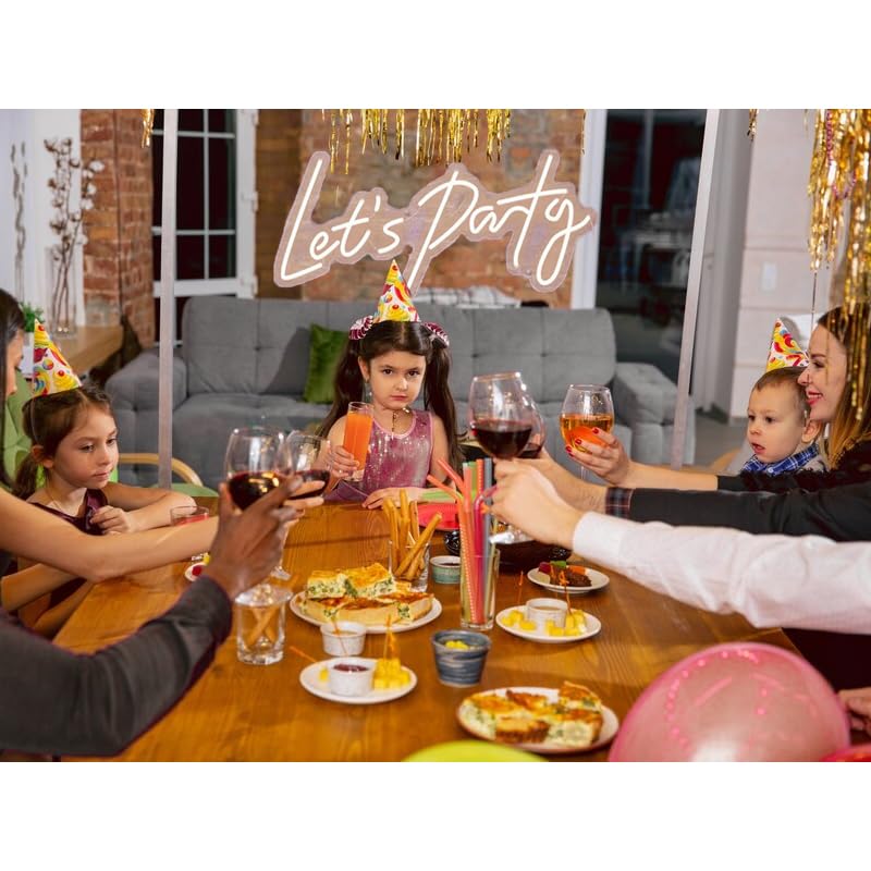 Party Neon LED Sign - Wall Decor for Christmas, Birthday, Wedding, Graduation - Bedroom, Bar, Gift