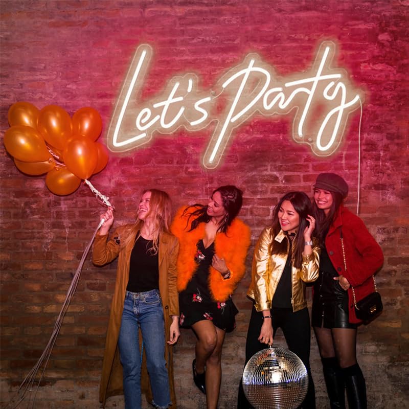 Party Neon LED Sign - Wall Decor for Christmas, Birthday, Wedding, Graduation - Bedroom, Bar, Gift