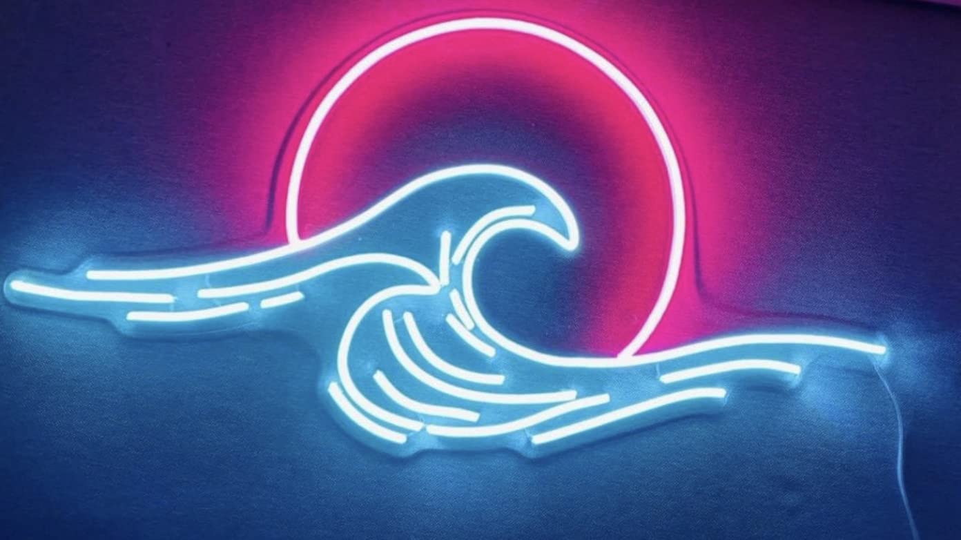 Wave Acrylic LED Wall Decor | Neon Wave & Sun Lights