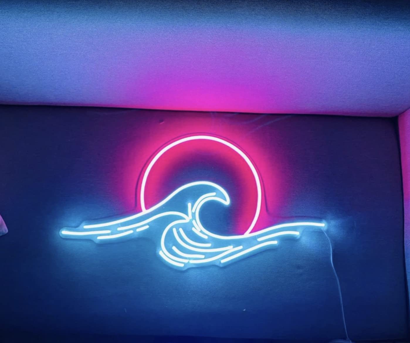 Wave Acrylic LED Wall Decor | Neon Wave & Sun Lights