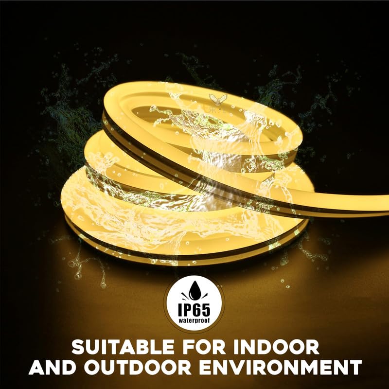 Waterproof LED Neon Strip Light - Customizable Name - Indoor/Outdoor - 3m - Warm White