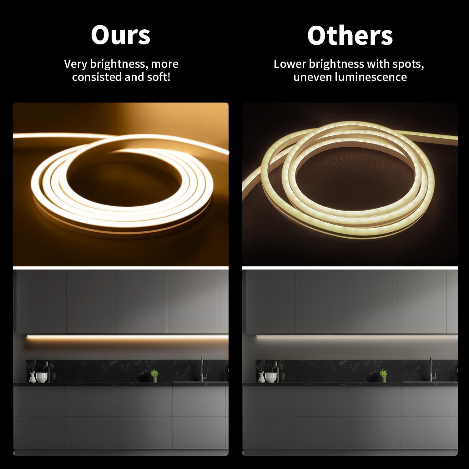 5m Waterproof LED Neon Strip Light - Customizable Name - Indoor/Outdoor/Gaming - Warm White
