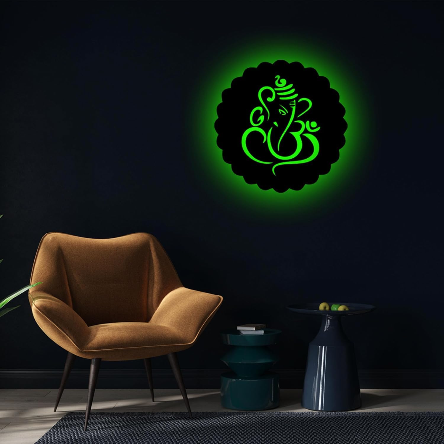 Neon LED Wall Decor, MDF Wood Backlit Art, For Multiple Rooms (12x12 inches)