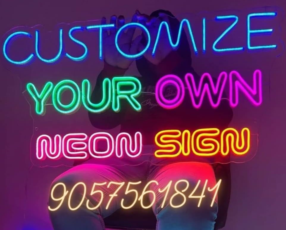 Custom LED Neon Sign - Personalized Light for Home Decor, Parties, and Events (1 Letter, 6x6 inches)