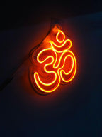 Orange LED Neon Wall Light - 8"x9" - Home Decor, Diwali Gift