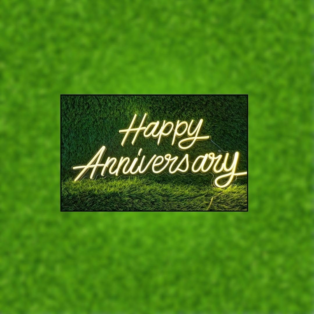 | Anniversary Neon Sign | LED Night Light | Bar Bedroom Decor | 12"x18" |