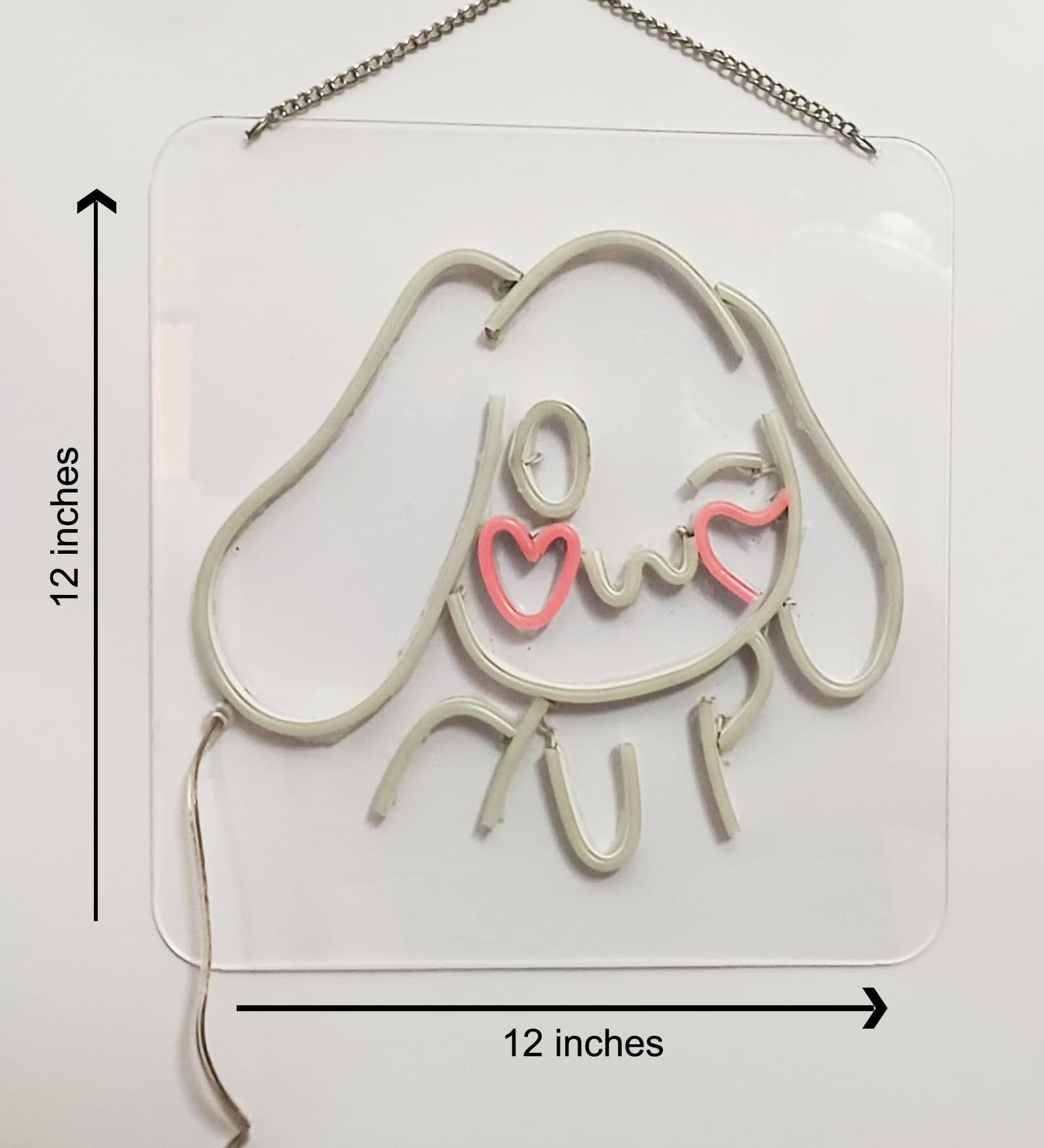 Anime-Inspired LED Neon Light - Cozy Room Decor (12x12 Inches)
