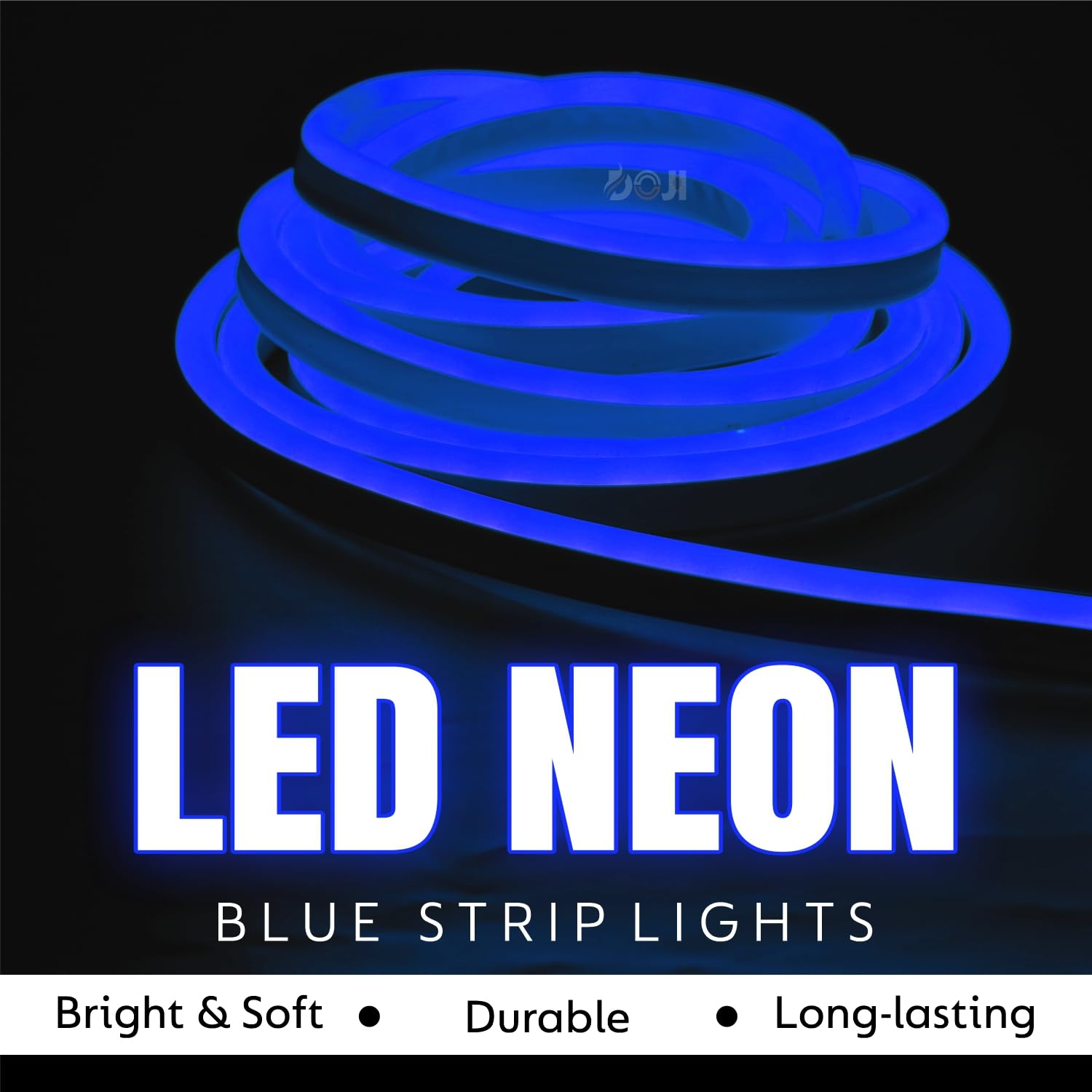 Blue Waterproof LED Neon Strip Light - 2m