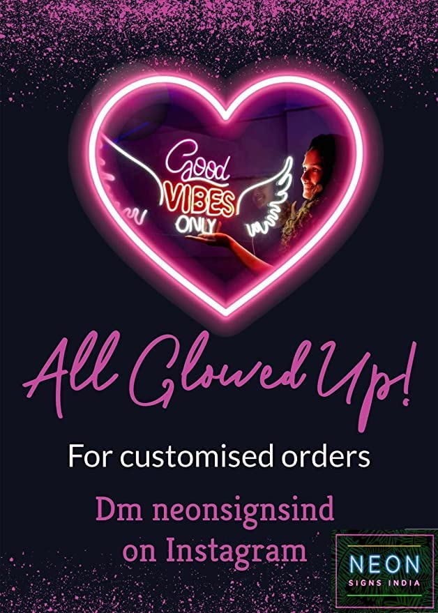 18X24 Inches Ganesh Ji Neon LED Light - Decorative Glass Tube Sign for Living Room, Bedroom, Party, Restaurant