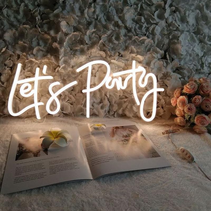 Party Neon LED Sign - Wall Decor for Christmas, Birthday, Wedding, Graduation - Bedroom, Bar, Gift