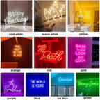 Custom LED Neon Sign - Personalized Light for Home Decor, Parties, and Events (1 Letter, 6x6 inches)