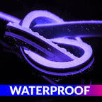 5m Purple LED Neon Strip Light | Waterproof, Blinker, DC12V Adapter
