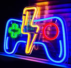 16x9 Inch Gaming LED Neon Sign - Wall Decor Gamepad - Cool Teen Boys Bedroom Decoration - Gamer Room Accessory