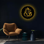 Neon LED Wall Decor, MDF Wood Backlit Art, For Multiple Rooms (12x12 inches)