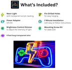 16x9 Inch Gaming LED Neon Sign - Wall Decor Gamepad - Cool Teen Boys Bedroom Decoration - Gamer Room Accessory