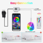 10m RGB LED Strip Lights - Music Sync, Alexa & Google Compatible, Remote Controlled - 600 LEDs Waterproof Smart Lighting - Multicolor for Home, Bedroom, PC
