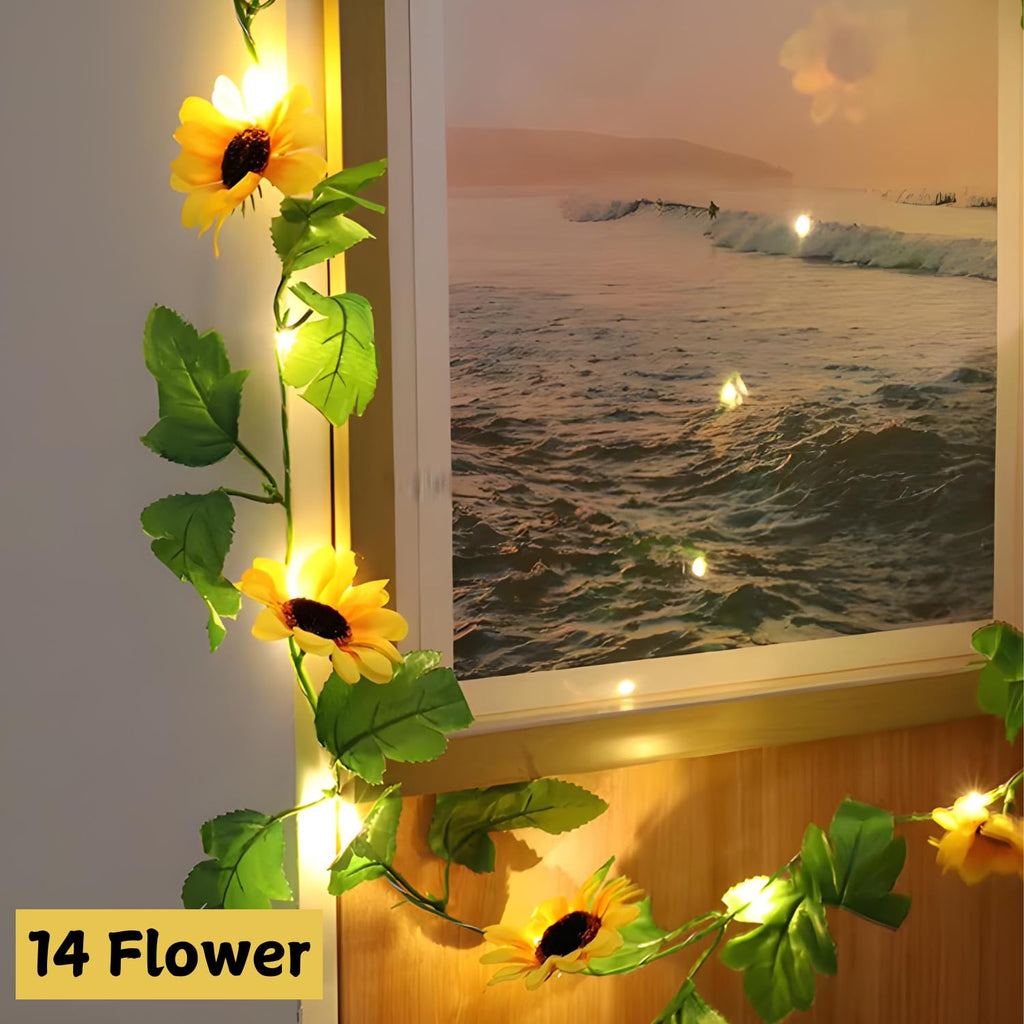 3M Waterproof Copper Wire Sunflower Fairy Lights, USB-Powered, 30 Warm White LEDs - Ideal for Holidays & Decor (Warm White)