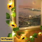 3M Waterproof Copper Wire Sunflower Fairy Lights, USB-Powered, 30 Warm White LEDs - Ideal for Holidays & Decor (Warm White)