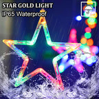 Multicolor LED Star Curtain Light (138 LEDs, 8 Modes, Corded, Plastic)