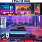 10m RGB LED Strip Lights - Music Sync, Alexa & Google Compatible, Remote Controlled - 600 LEDs Waterproof Smart Lighting - Multicolor for Home, Bedroom, PC