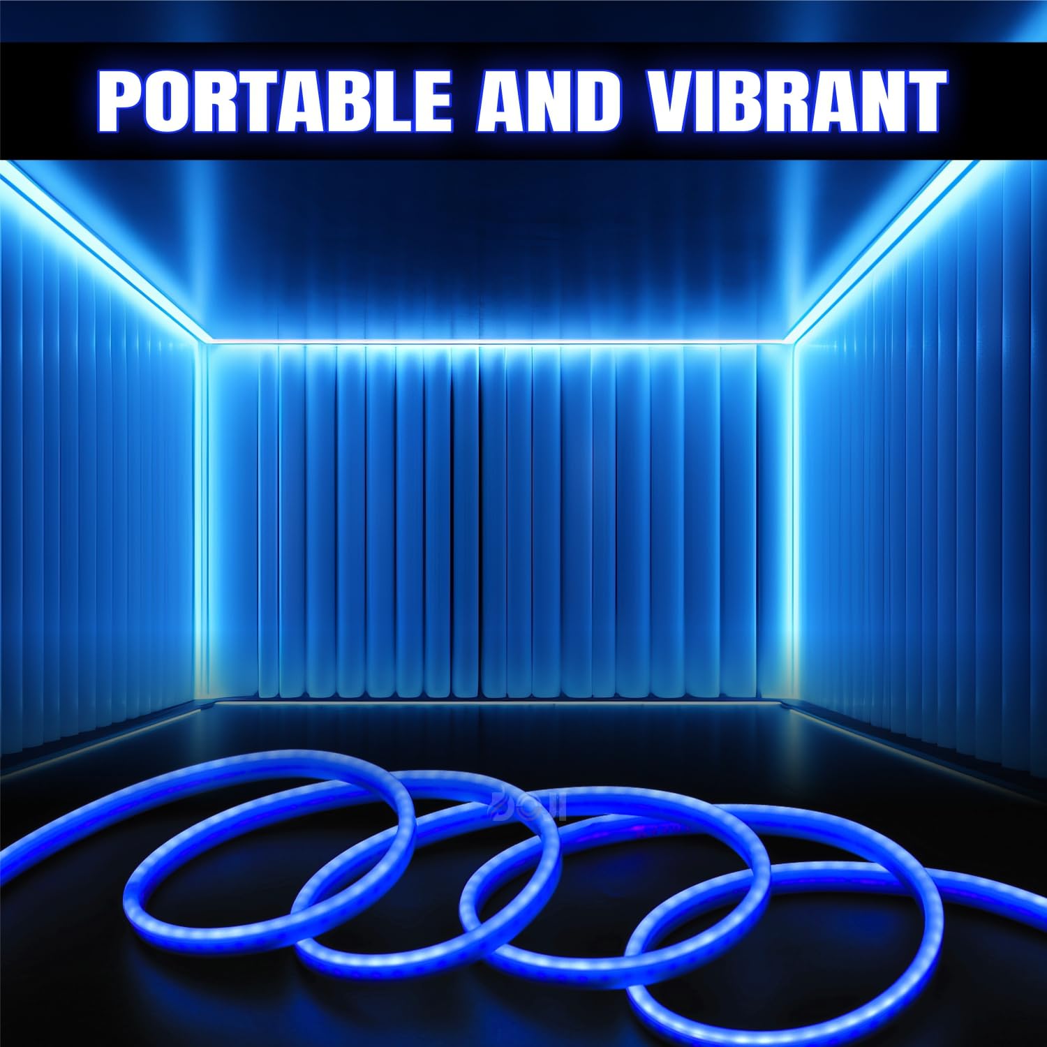 Blue Waterproof LED Neon Strip Light - 2m