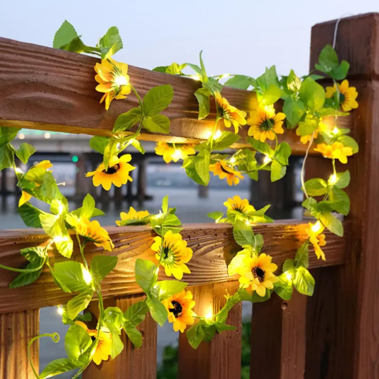 3M Waterproof Copper Wire Sunflower Fairy Lights, USB-Powered, 30 Warm White LEDs - Ideal for Holidays & Decor (Warm White)