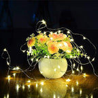 3M Waterproof Copper Wire Fairy Lights, Battery-Powered with 30 Warm White LEDs for Holidays & Decor (1 Pack)