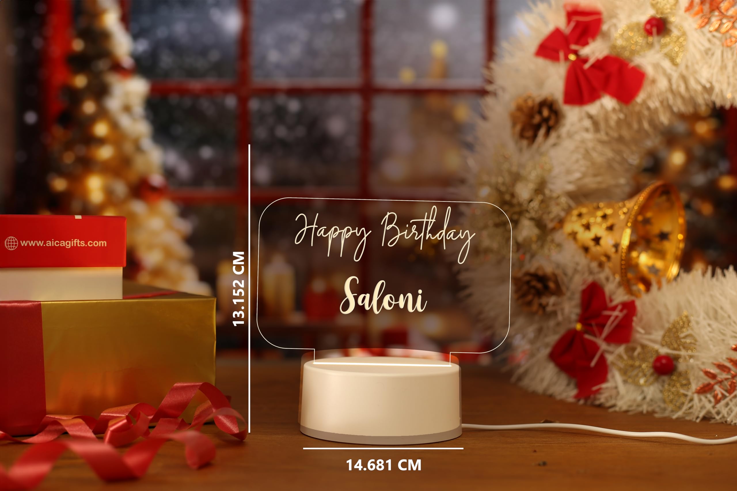 Custom LED Happy Birthday Acrylic Lamp | Personalized USB Night Light
