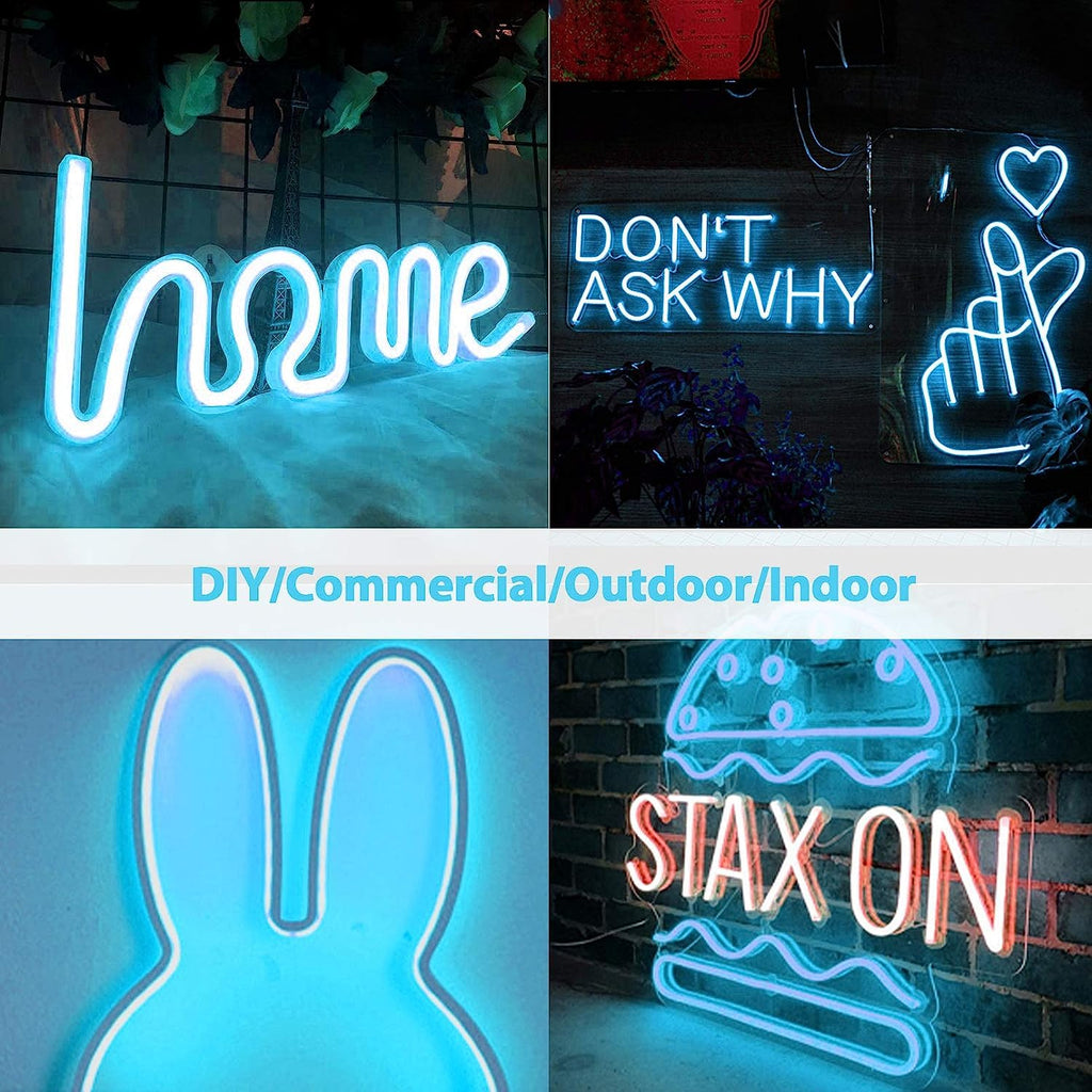 Waterproof Ice Blue LED Neon Strip Light - 5m