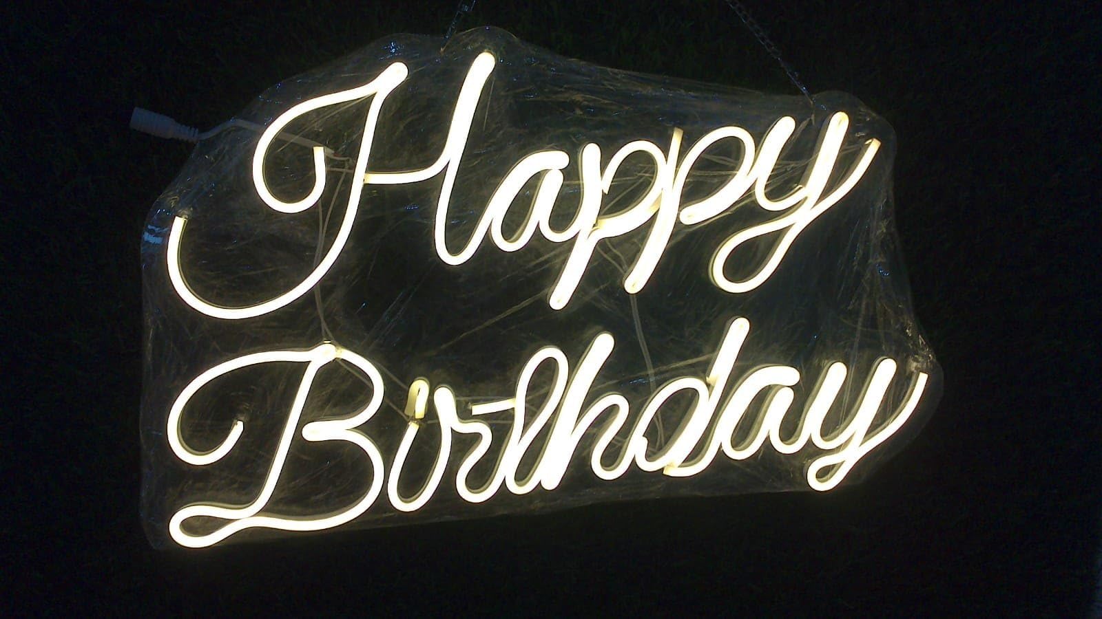 Colorful LED Neon Birthday Frame for Bedroom Decor, Wedding, Party - Party Home Decor Gift